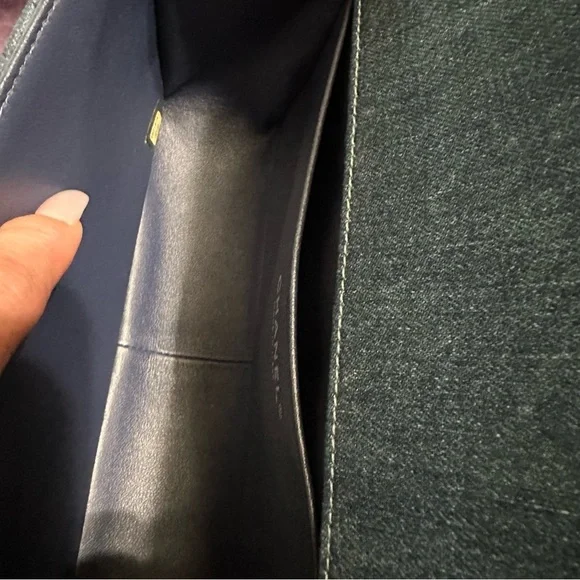 Chanel Boy Bag Blue Denim Tweed Limited Edition - Picture 16 of 16